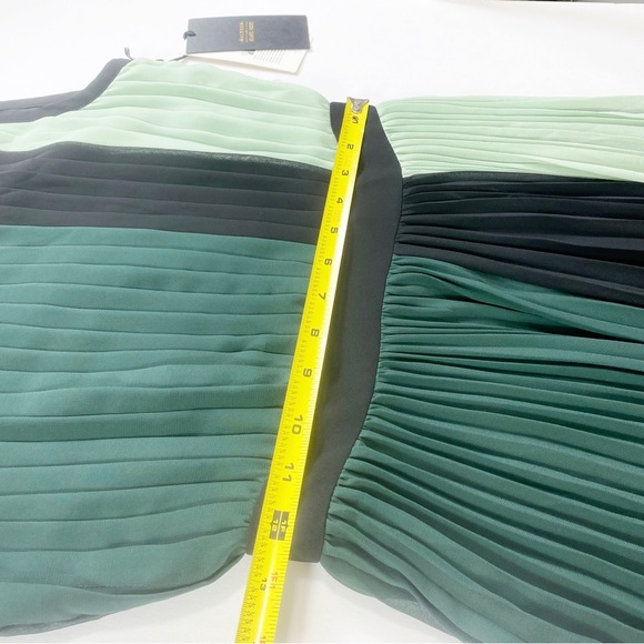 Halogen Midi Dress Work Career Cute Fancy Pleated Colorblock Nordstrom Lined Sz2 - Picture 9 of 10